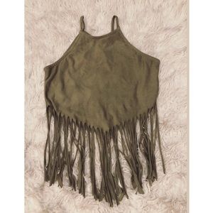 Olive green crop top!